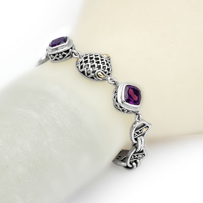 Wholesale Silver Bracelet - SBG084-6Amq