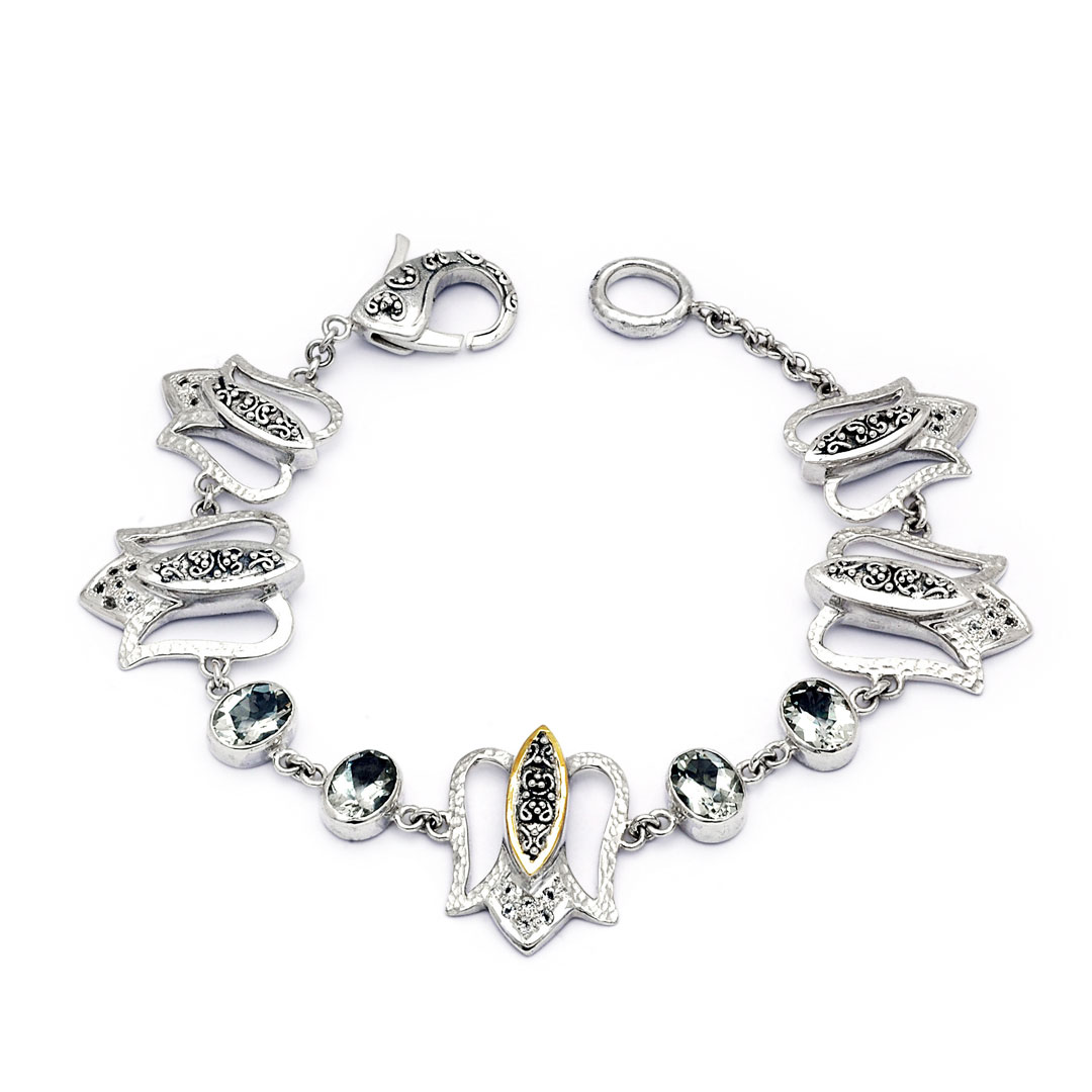 Wholesale Silver Bracelet - SBG316GamWt