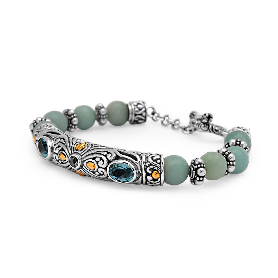 Wholesale Silver Bracelet - SBG407-4BtAz