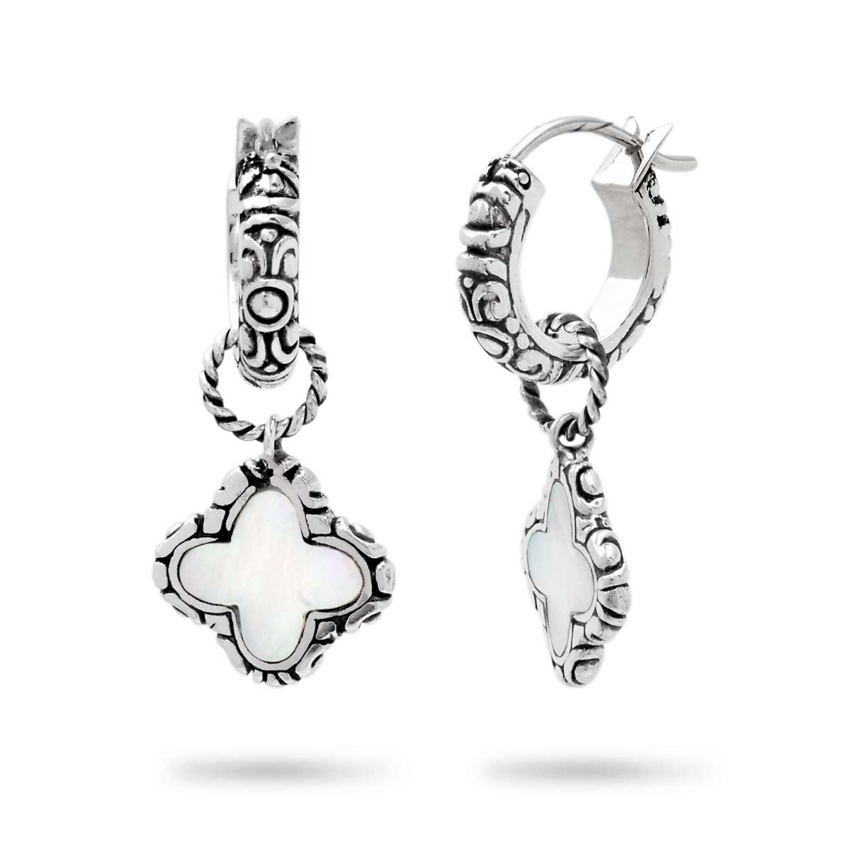 Wholesale Silver Earring - SE045-11-Mop