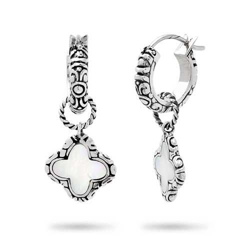 Wholesale Silver Earring - SE045-11-Mop