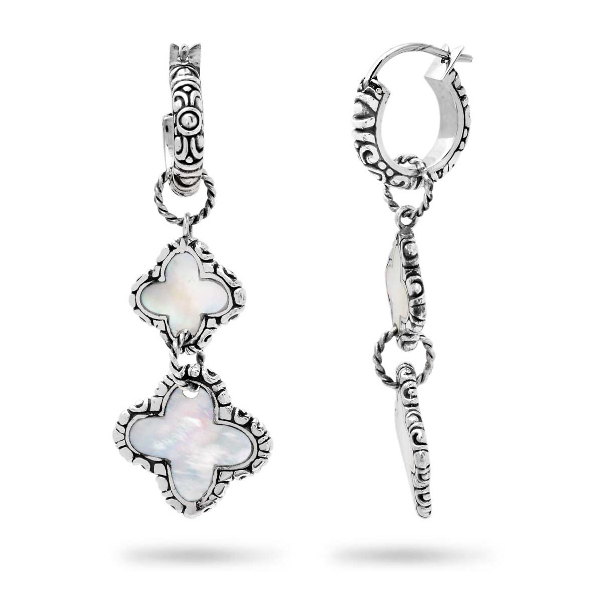 Wholesale Silver Earring - SE045-2-Mop