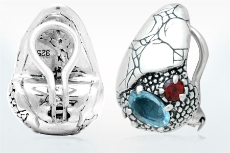 Wholesale Silver Earring - SE507BtGa