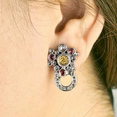 Wholesale Silver Earring - SEG338-3Am