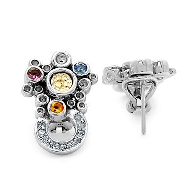Wholesale Silver Earring - SEG338-3AmBtCt