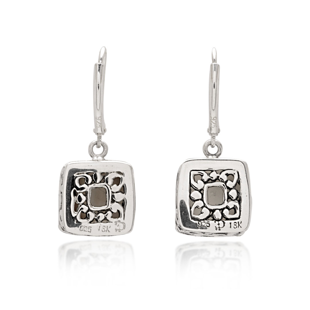 Wholesale Silver Earring - SEG391-3MopCrys