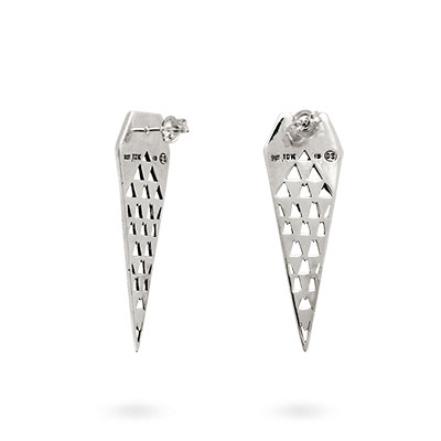 Gold & Silver bracelet, scale dragon chain round 6mm, spring lock with 18K gold hammer motif and white topaz pave stones