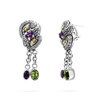 Wholesale Silver Earring - SEG670AmPeWt