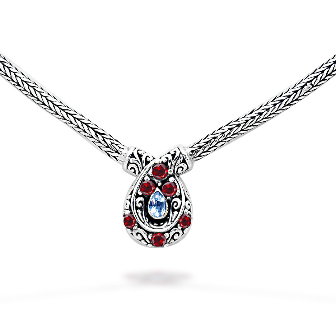 Wholesale Silver Necklace - SN226BtGa