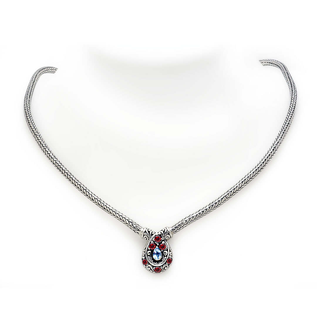 Wholesale Silver Necklace - SN226BtGa