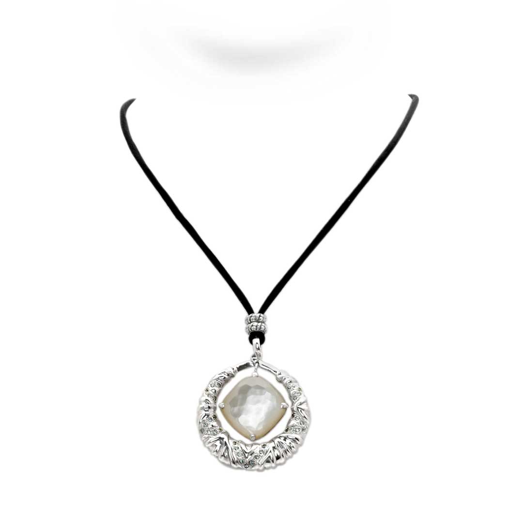 Wholesale Silver Necklace - SN807CzMOP