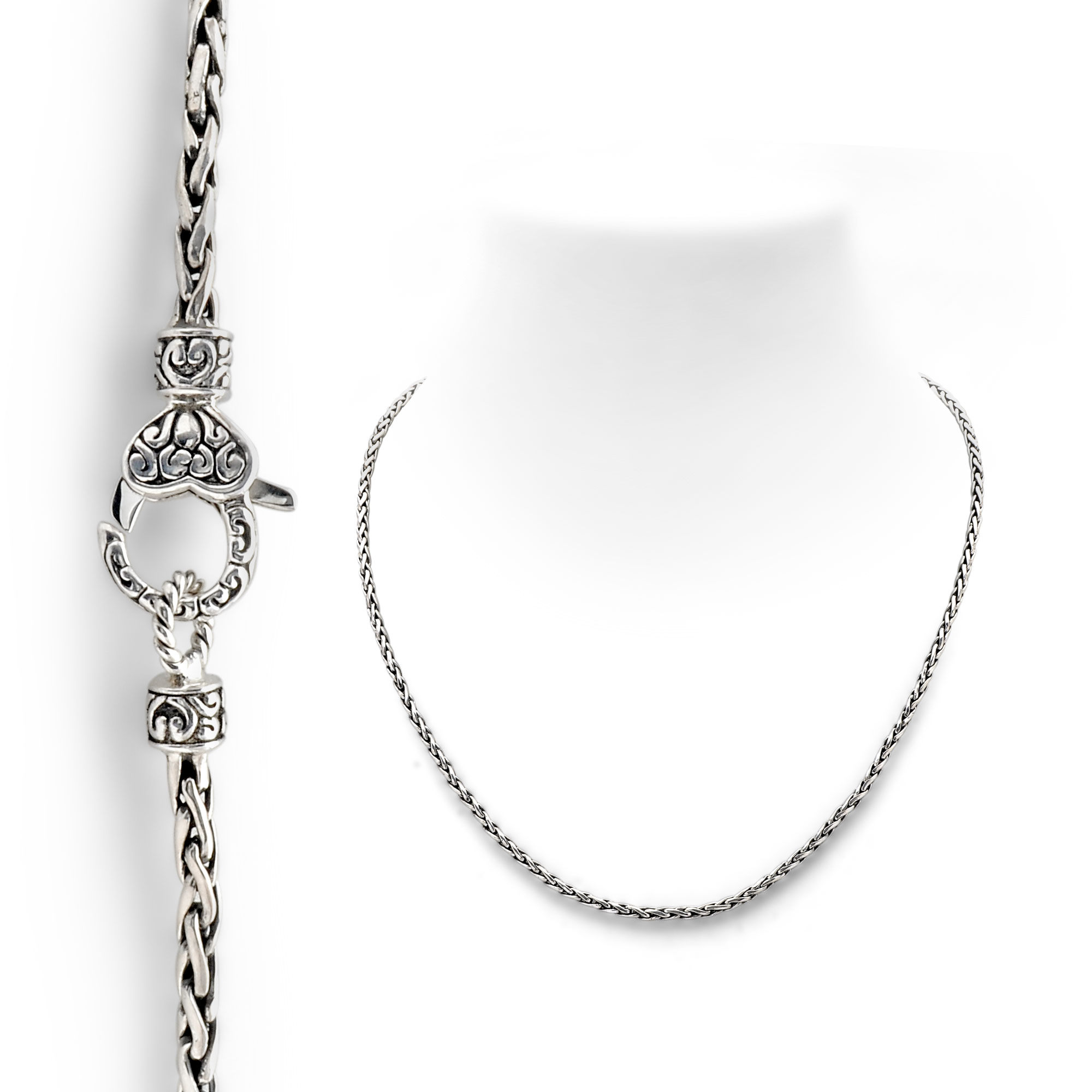 Wholesale Silver Necklace - SNG005-2.5-LB