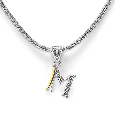 Gold & Silver bracelet, scale dragon chain round 6mm, spring lock with 18K gold hammer motif and white topaz pave stones