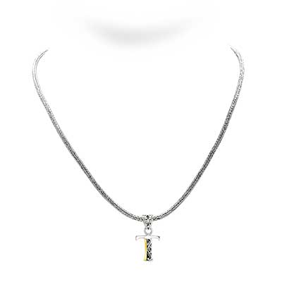 Gold & Silver bracelet, scale dragon chain round 6mm, spring lock with 18K gold hammer motif and white topaz pave stones