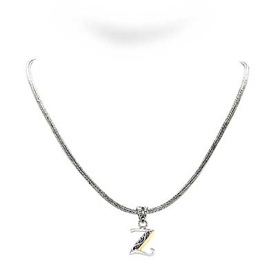 Gold & Silver bracelet, scale dragon chain round 6mm, spring lock with 18K gold hammer motif and white topaz pave stones