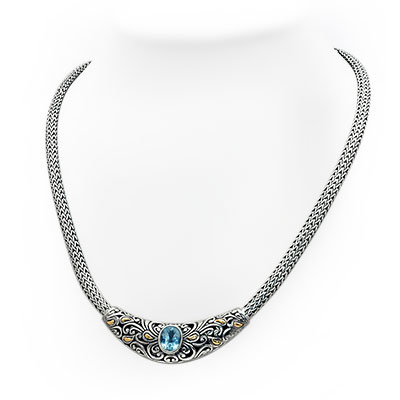 Wholesale Silver Necklace - SNG301-4Bt