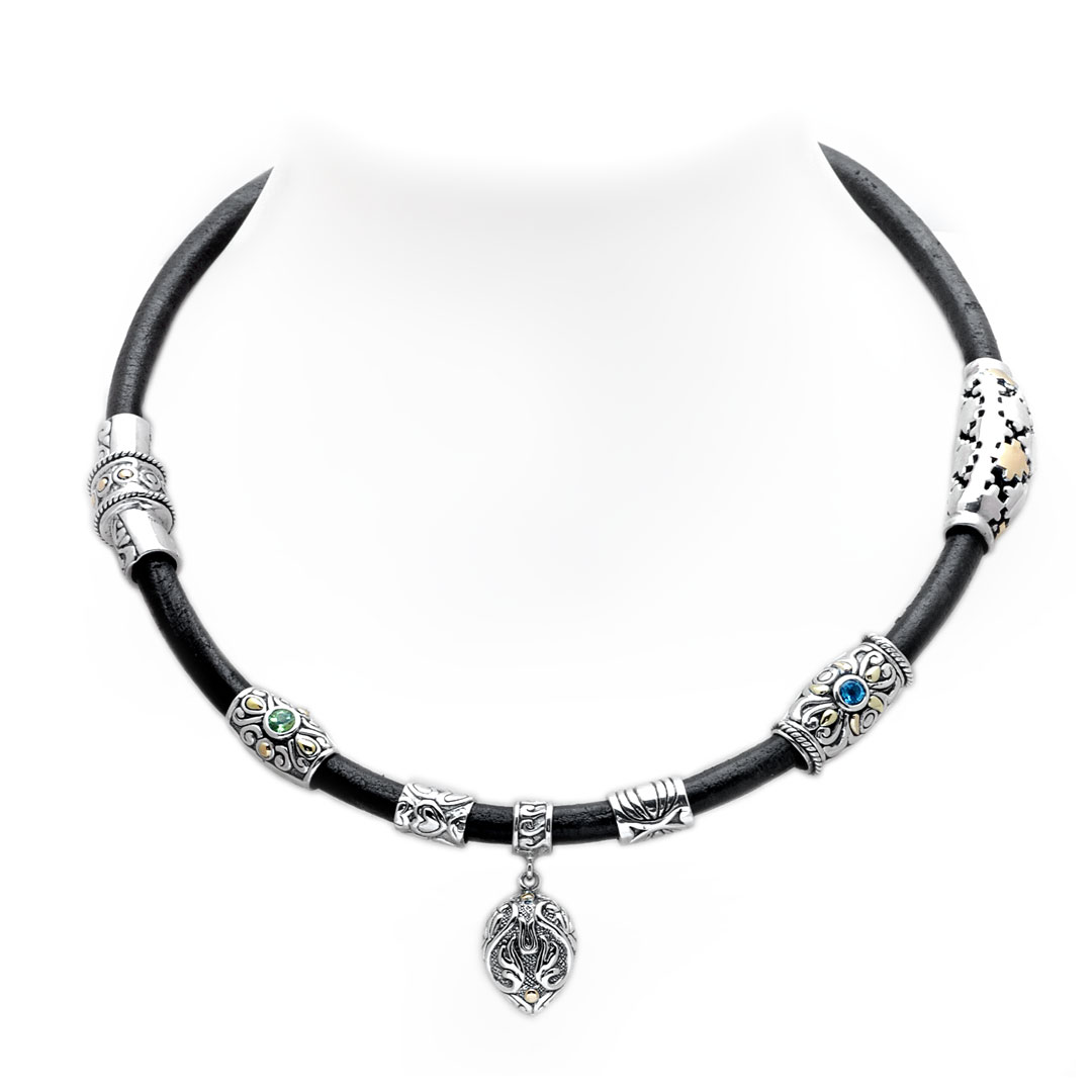 Wholesale Silver Necklace - SNG364BtPe