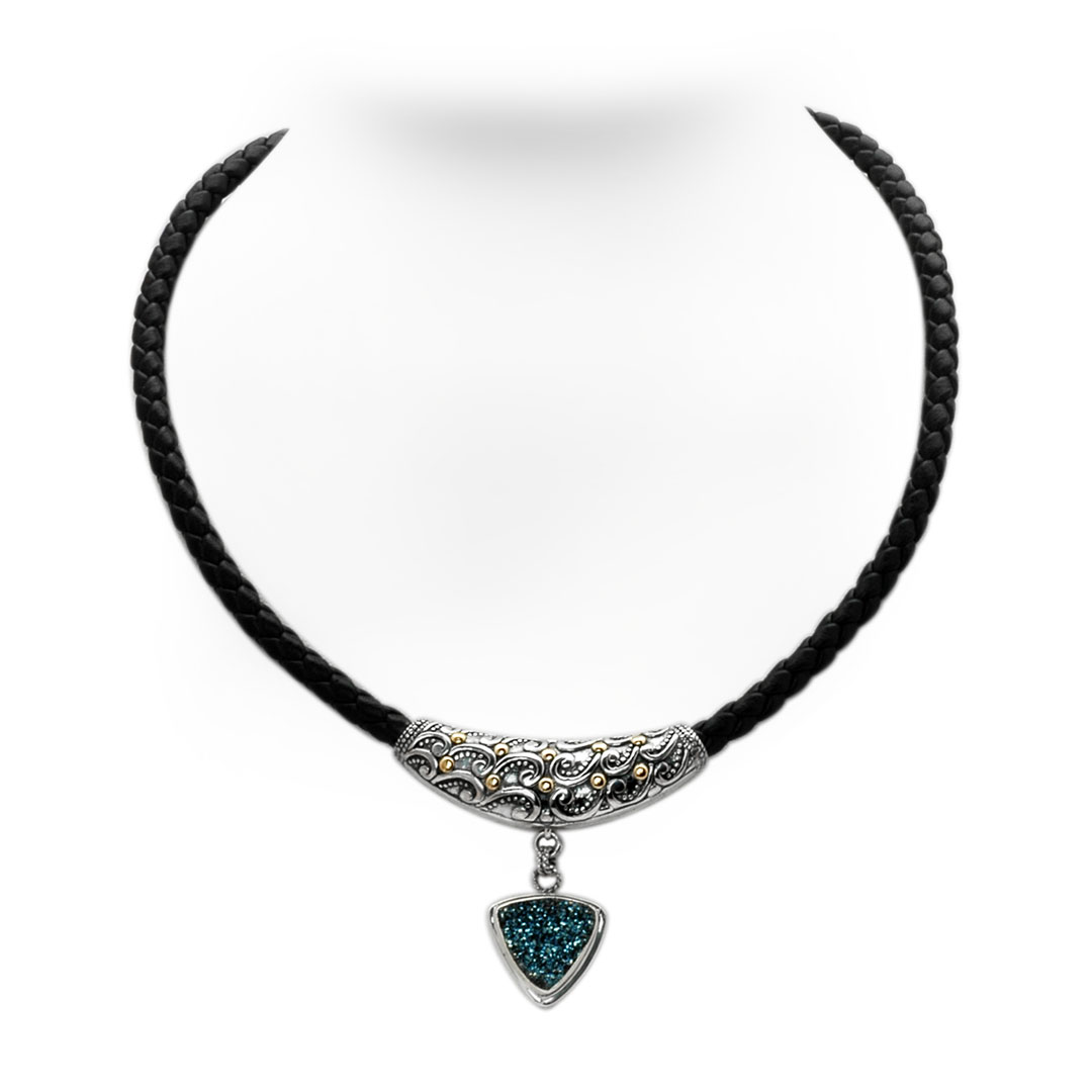 Wholesale Silver Necklace - SNG416-5DBluish