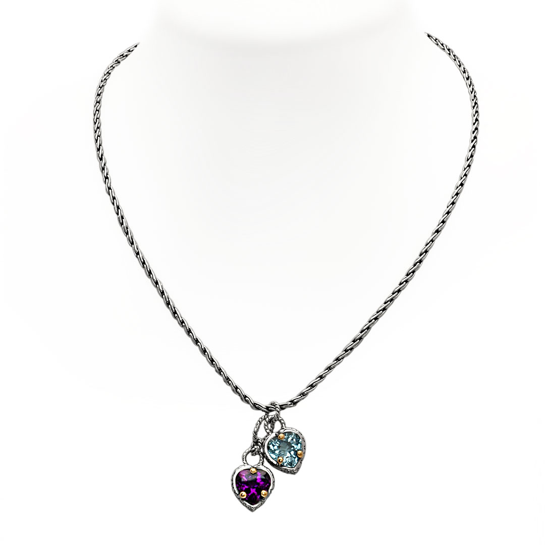 Wholesale Silver Necklace - SNG428-17BtAm