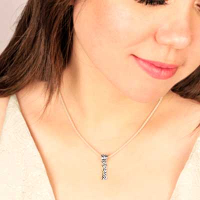 Gold & Silver pendant, alphabet collection, letter I