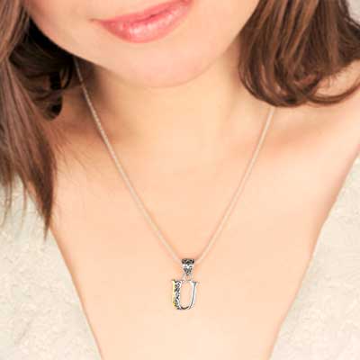 Gold & Silver bracelet, scale dragon chain round 6mm, spring lock with 18K gold hammer motif and white topaz pave stones