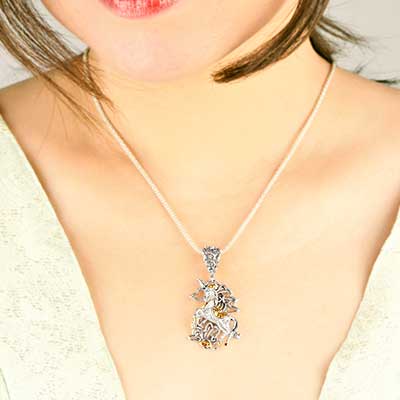 Gold & Silver bracelet, scale dragon chain round 6mm, spring lock with 18K gold hammer motif and white topaz pave stones