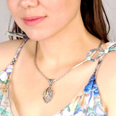 Gold & Silver bracelet, scale dragon chain round 6mm, spring lock with 18K gold hammer motif and white topaz pave stones