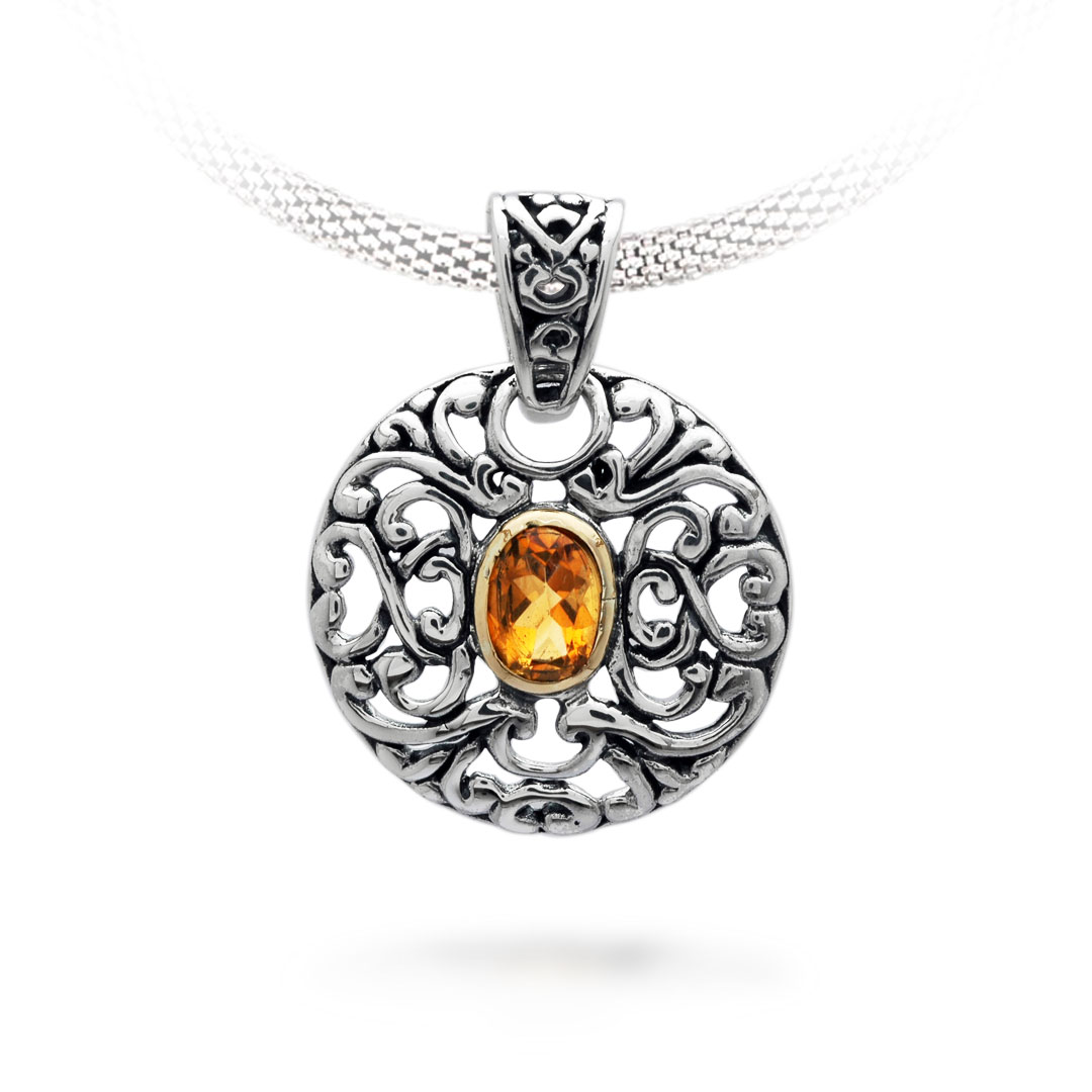 Wholesale Silver Pendant - SPG438-1Ct