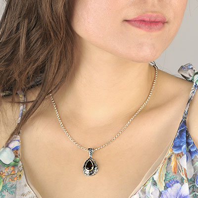 Gold & Silver bracelet, scale dragon chain round 6mm, spring lock with 18K gold hammer motif and white topaz pave stones