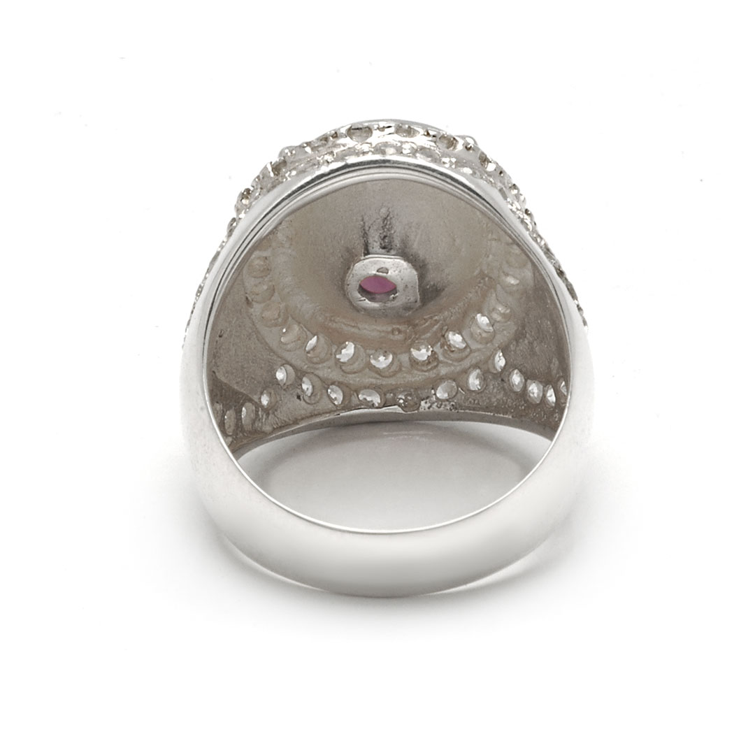 Wholesale Silver Ring - SR080-1AmqCz