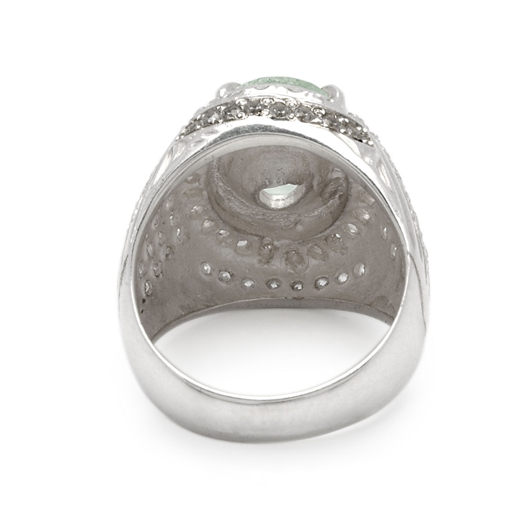 Wholesale Silver Ring - SR080-2GamCz