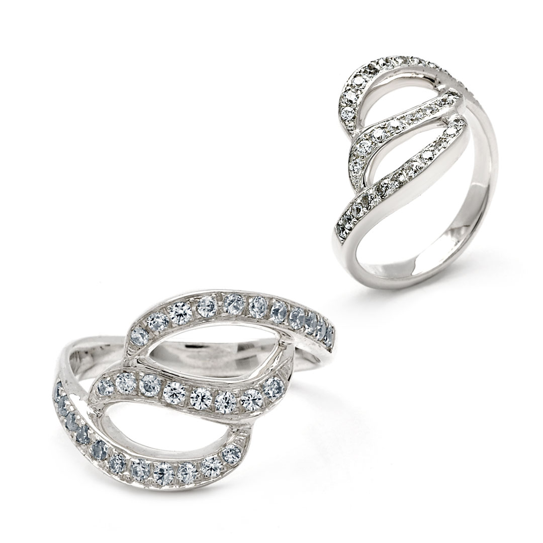 Wholesale Silver Ring - SR080-30Cz