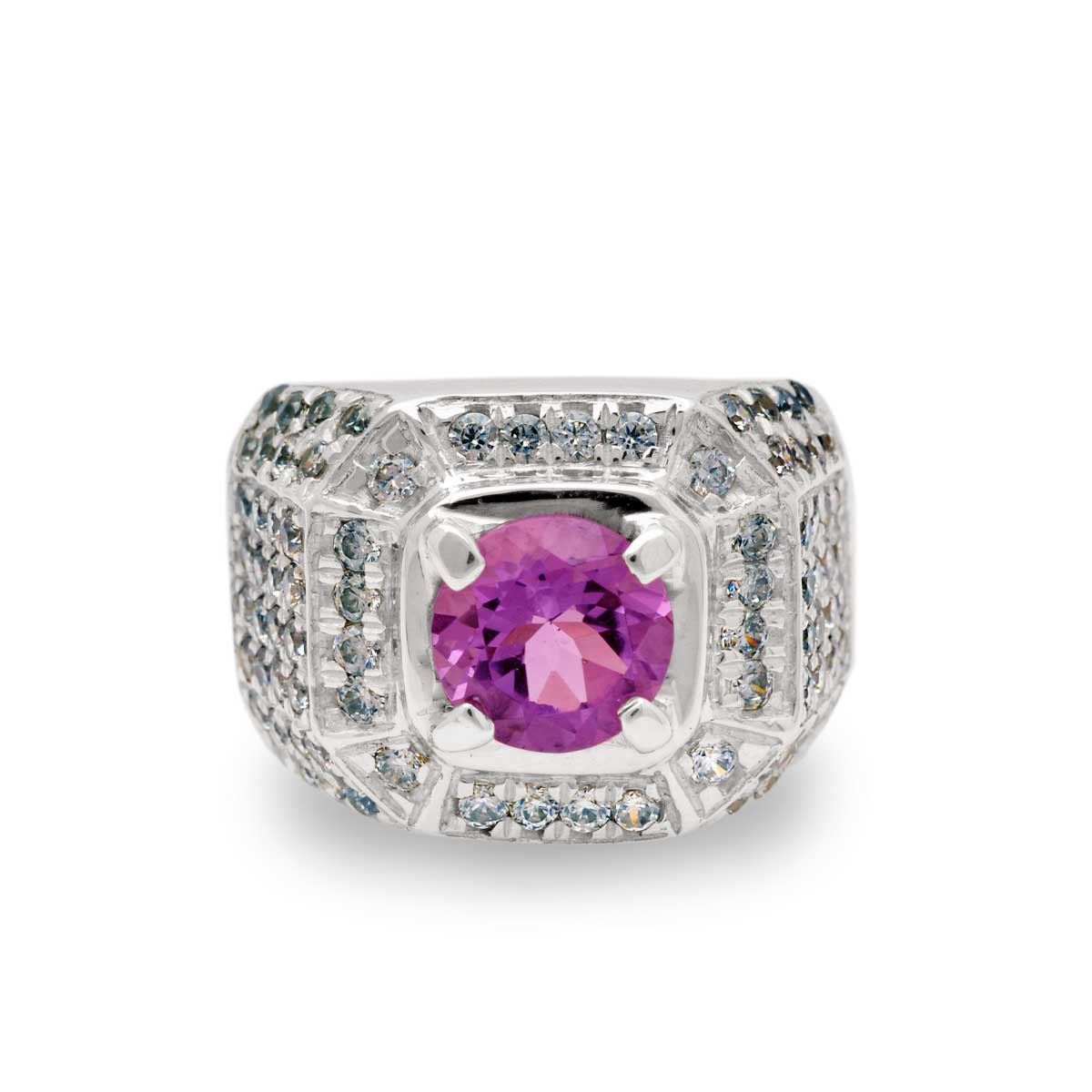 Wholesale Silver Ring - SR080-5AmCz