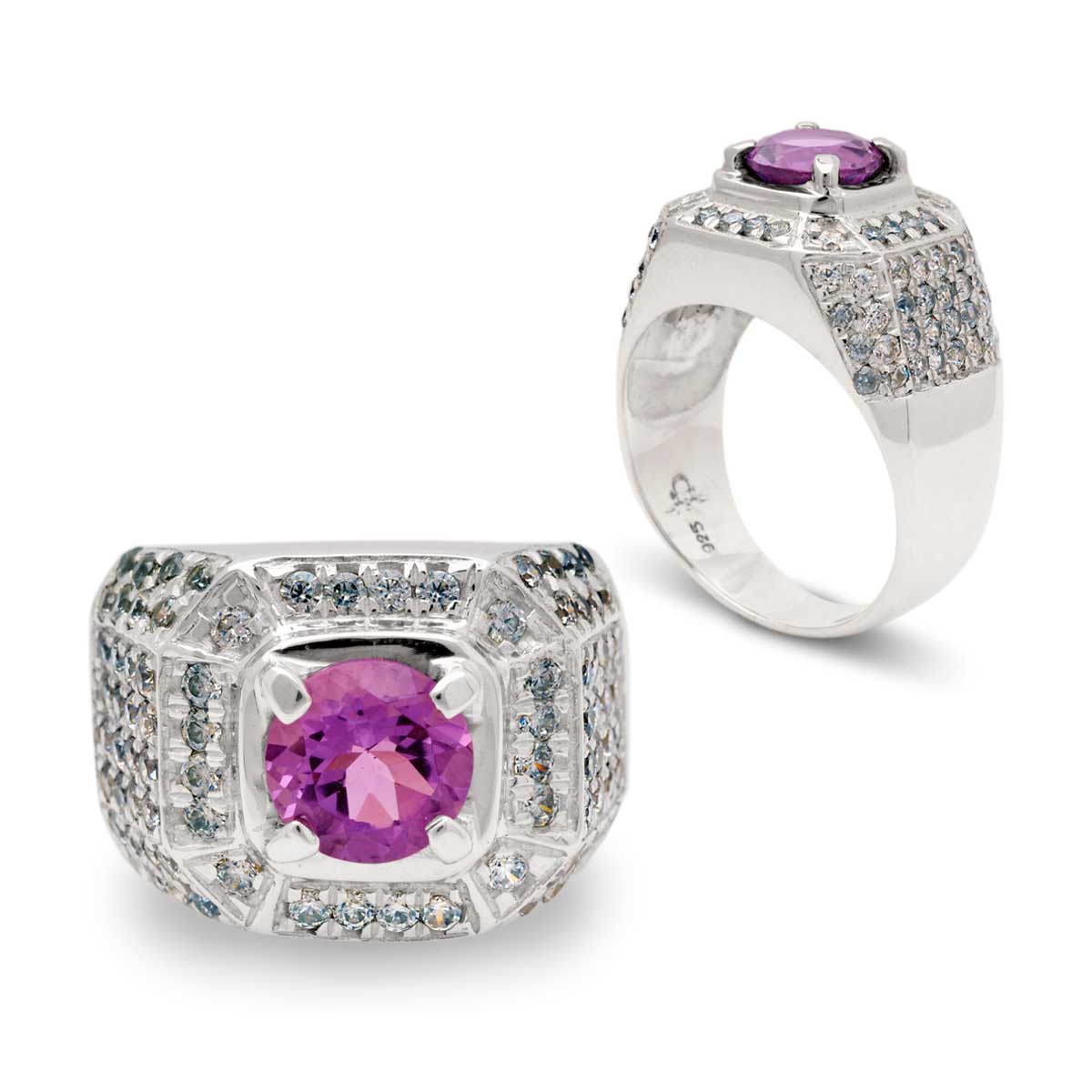 Wholesale Silver Ring - SR080-5AmCz