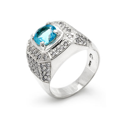 Wholesale Silver Ring - SR080-5BqCz