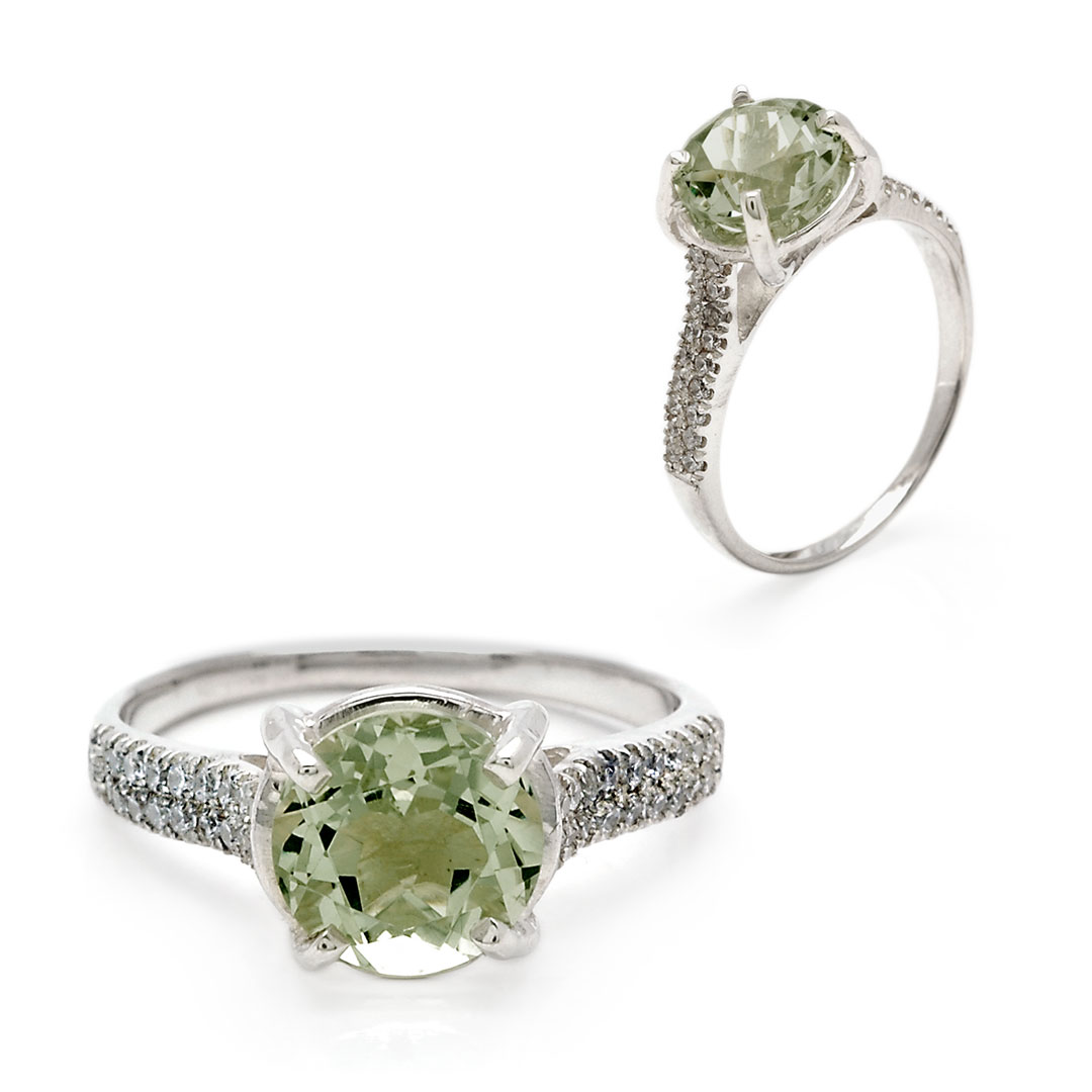 Wholesale Silver Ring - SR080-9GamCz