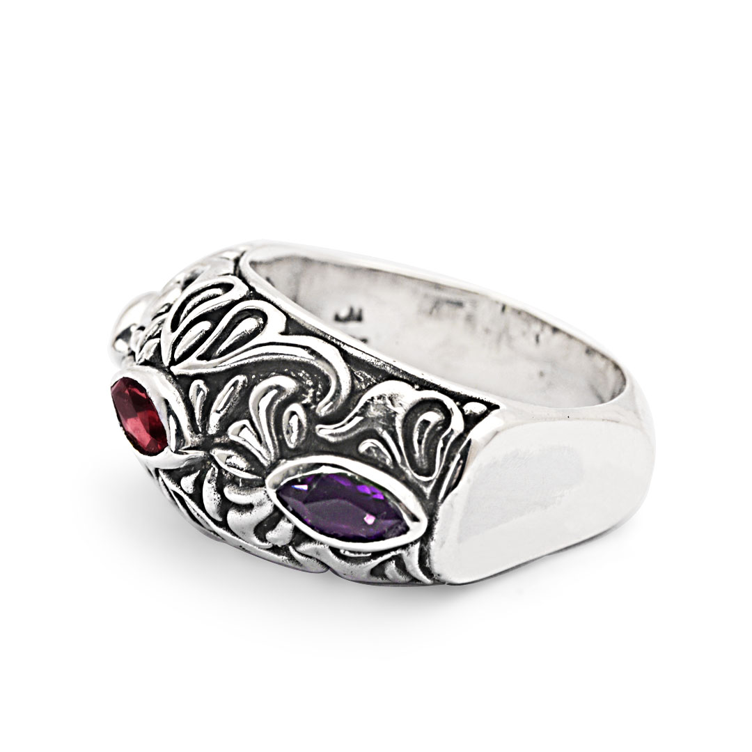 Wholesale Silver Ring - SR200GaAm