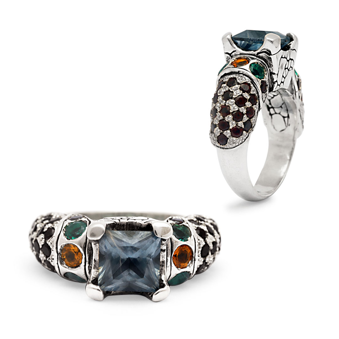 Wholesale Silver Ring - SR507-3BtCtGq