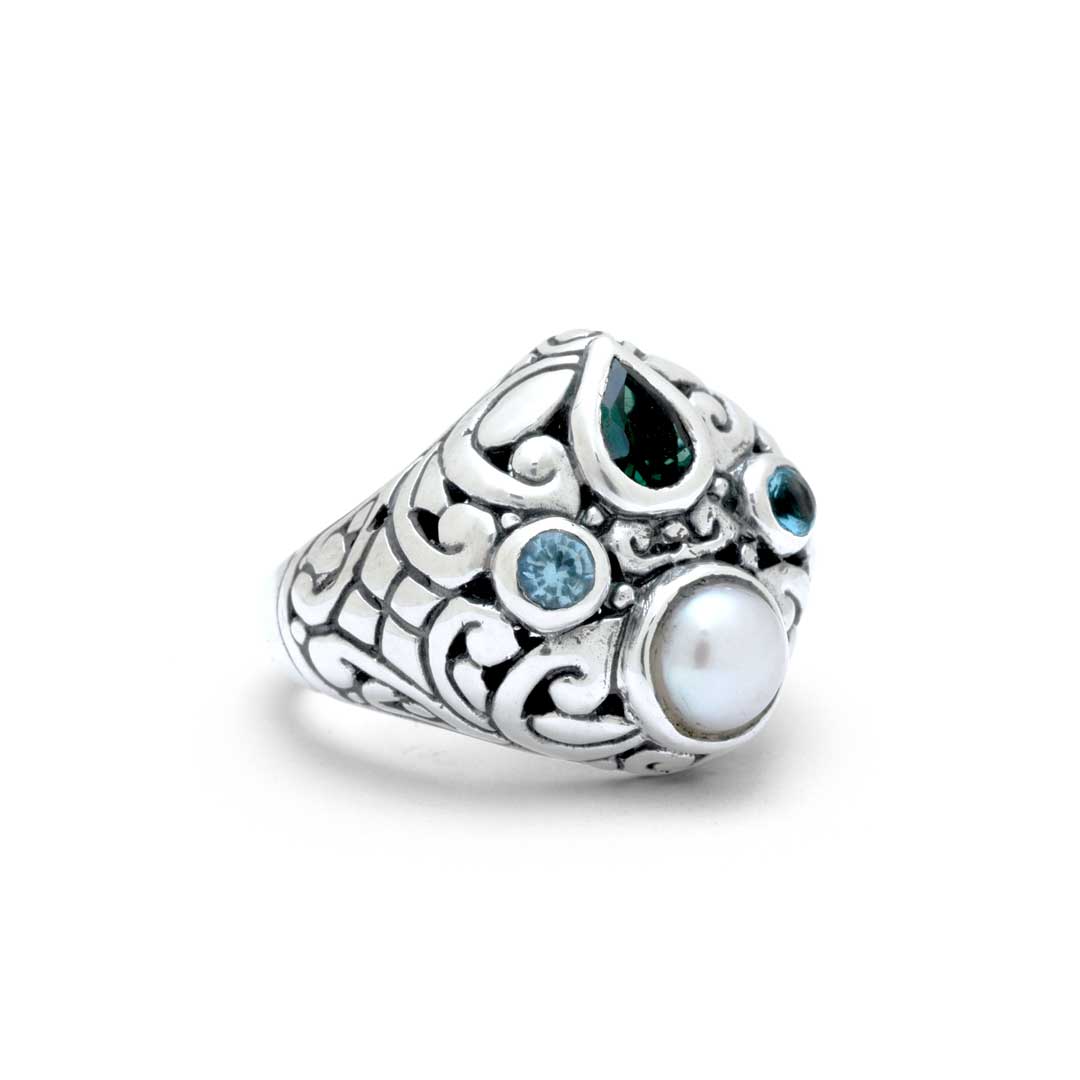 Wholesale Silver Ring - SR539-1GqBt