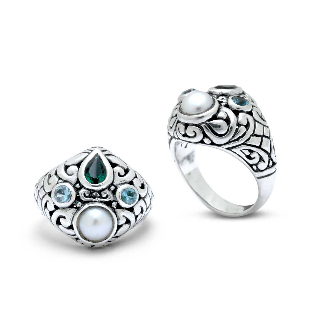 Wholesale Silver Ring - SR539-1GqBt