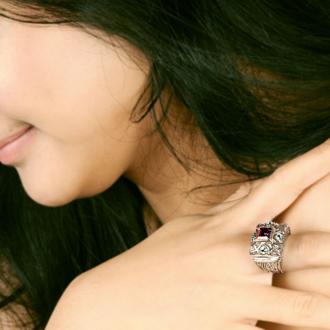 Wholesale Silver Ring - SR572AmBt