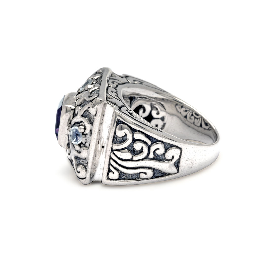 Wholesale Silver Ring - SR572AmBt