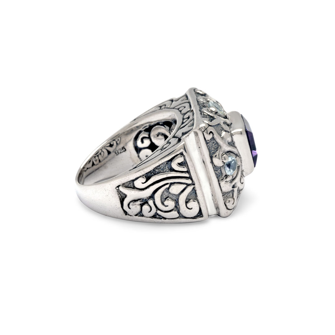 Wholesale Silver Ring - SR572AmBt