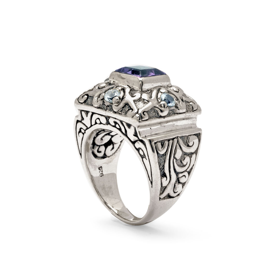 Wholesale Silver Ring - SR572AmBt