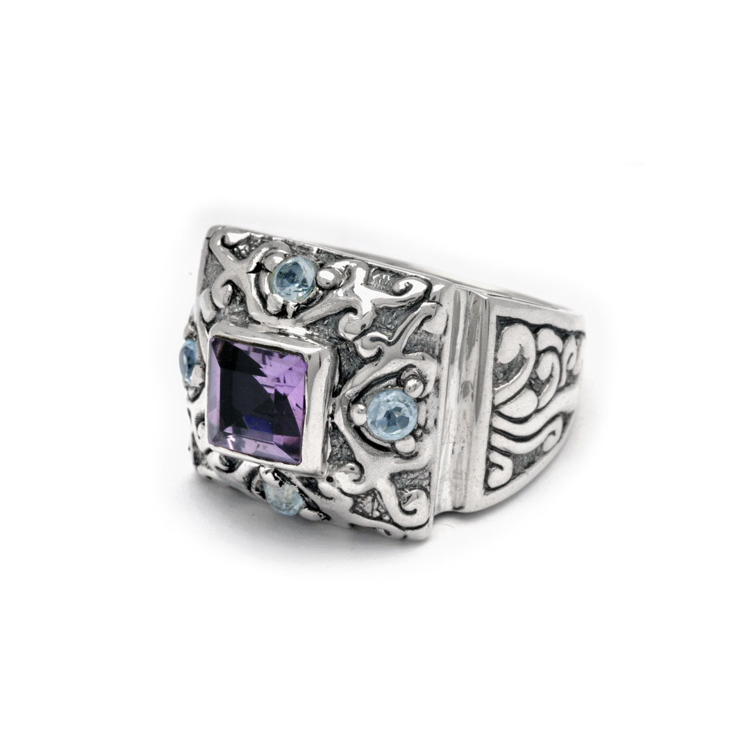 Wholesale Silver Ring - SR572AmBt