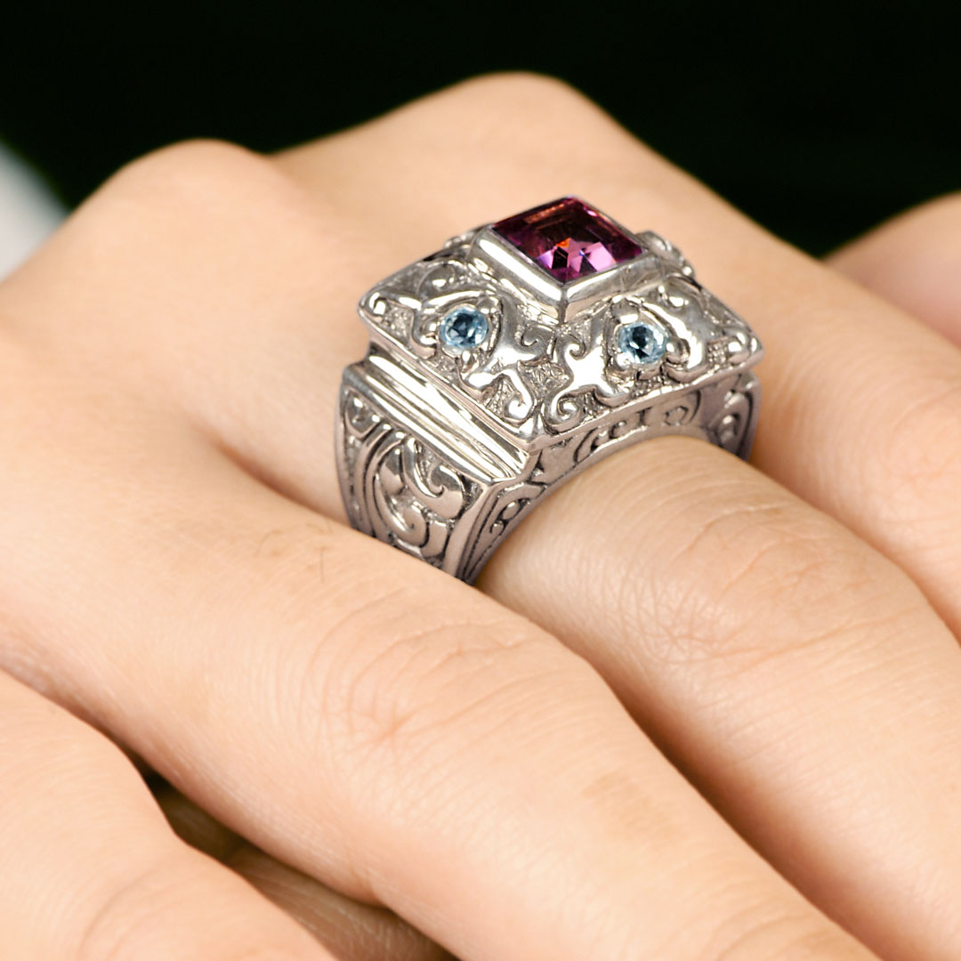Wholesale Silver Ring - SR572AmBt