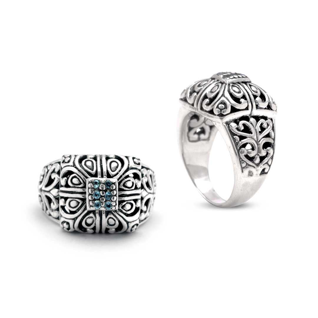 Wholesale Silver Ring - SR577-4Bt