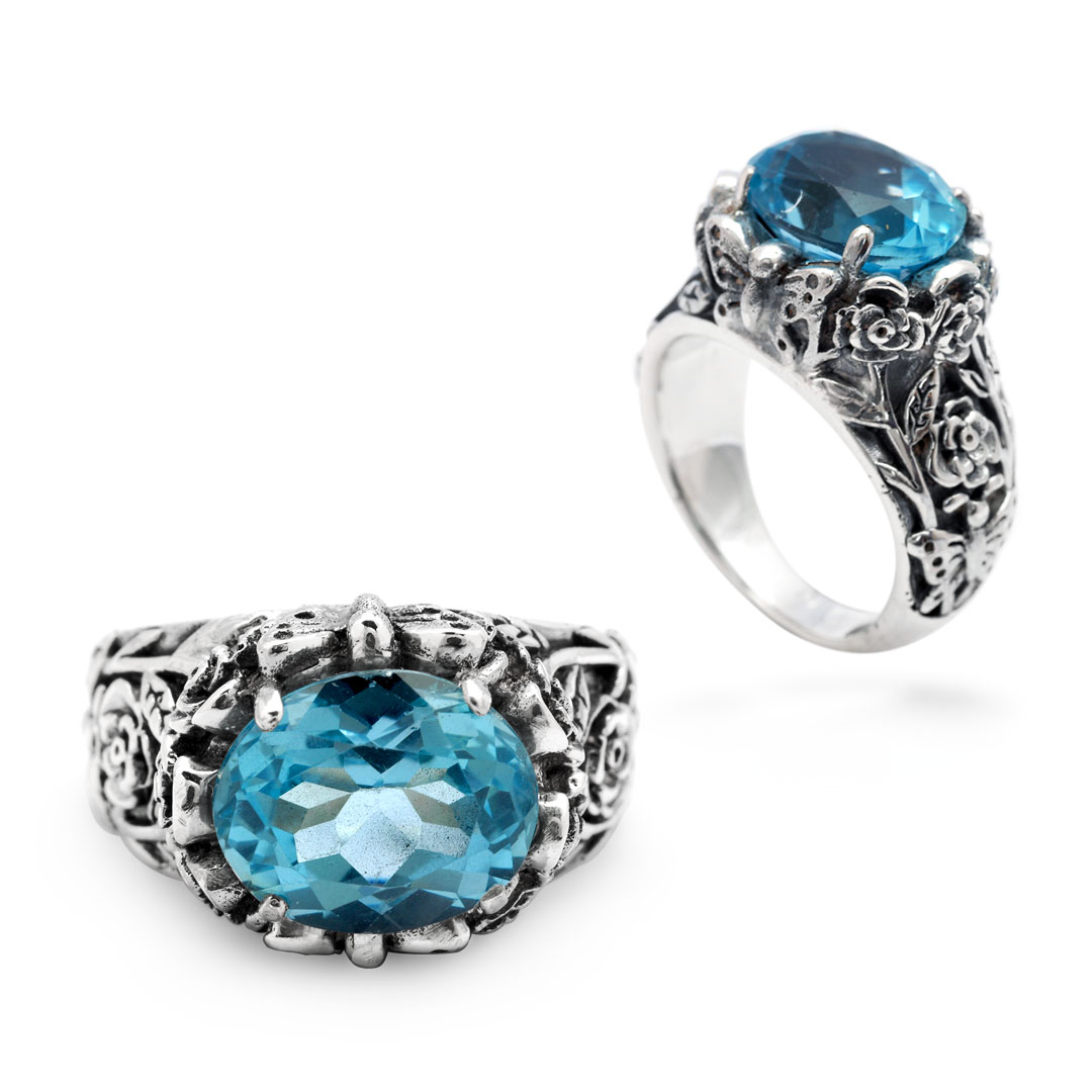 Wholesale Silver Ring - SR807-3Bq