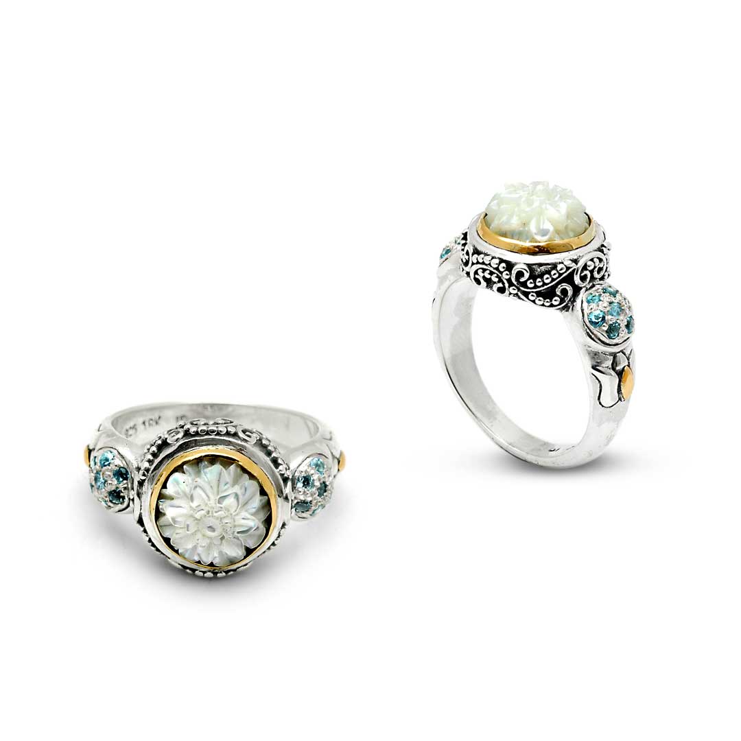 Wholesale Silver Ring - SRG003MopBt