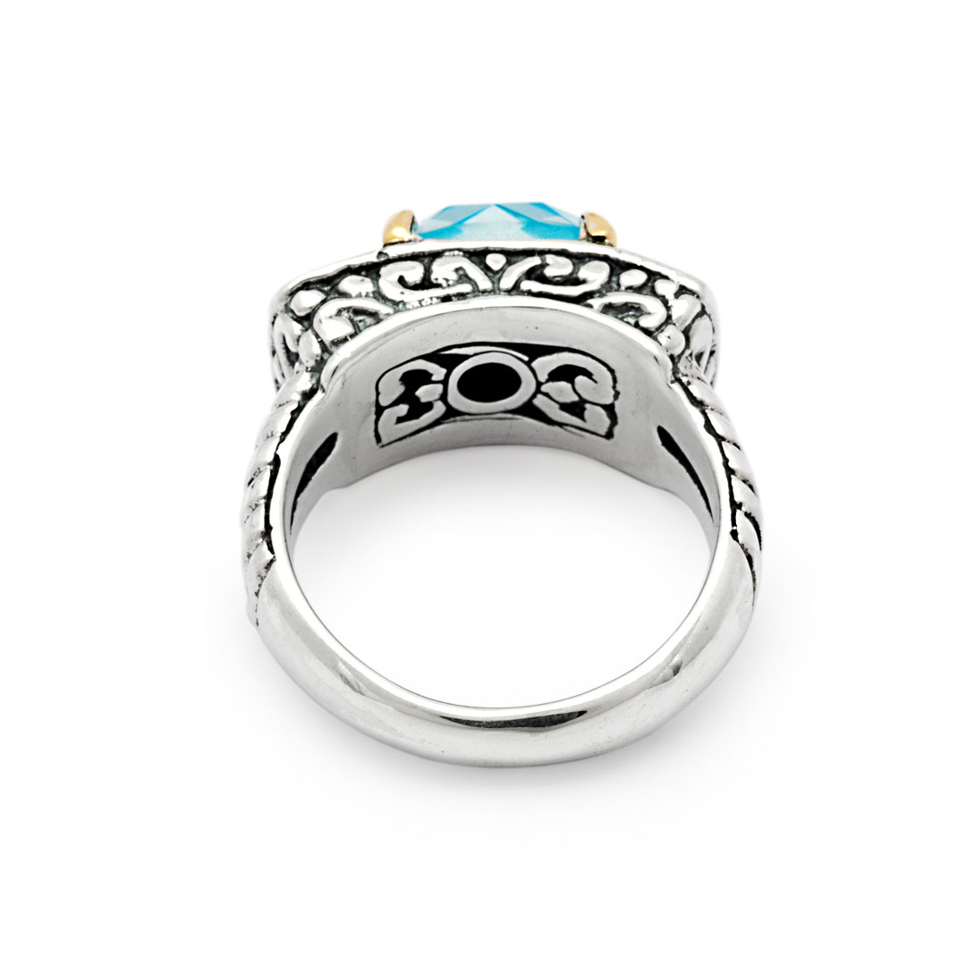 Wholesale Silver Ring - SRG258TqCrWt